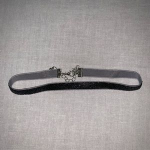 Silver choker necklace